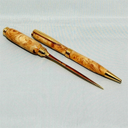30 PEN AND LETTER OPENER BURR WOOD NH