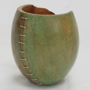 Beech Coloured Gilded Stitched Vase 01 Beech Coloured Gilded Stitched Vase 01